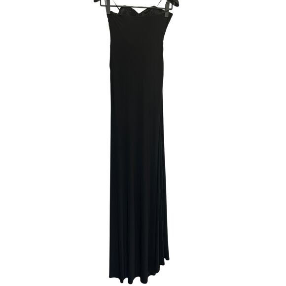 Atria Couture Black Gown with Yellow and Silver Jewel Embellishments Size 2 - Picture 6 of 10